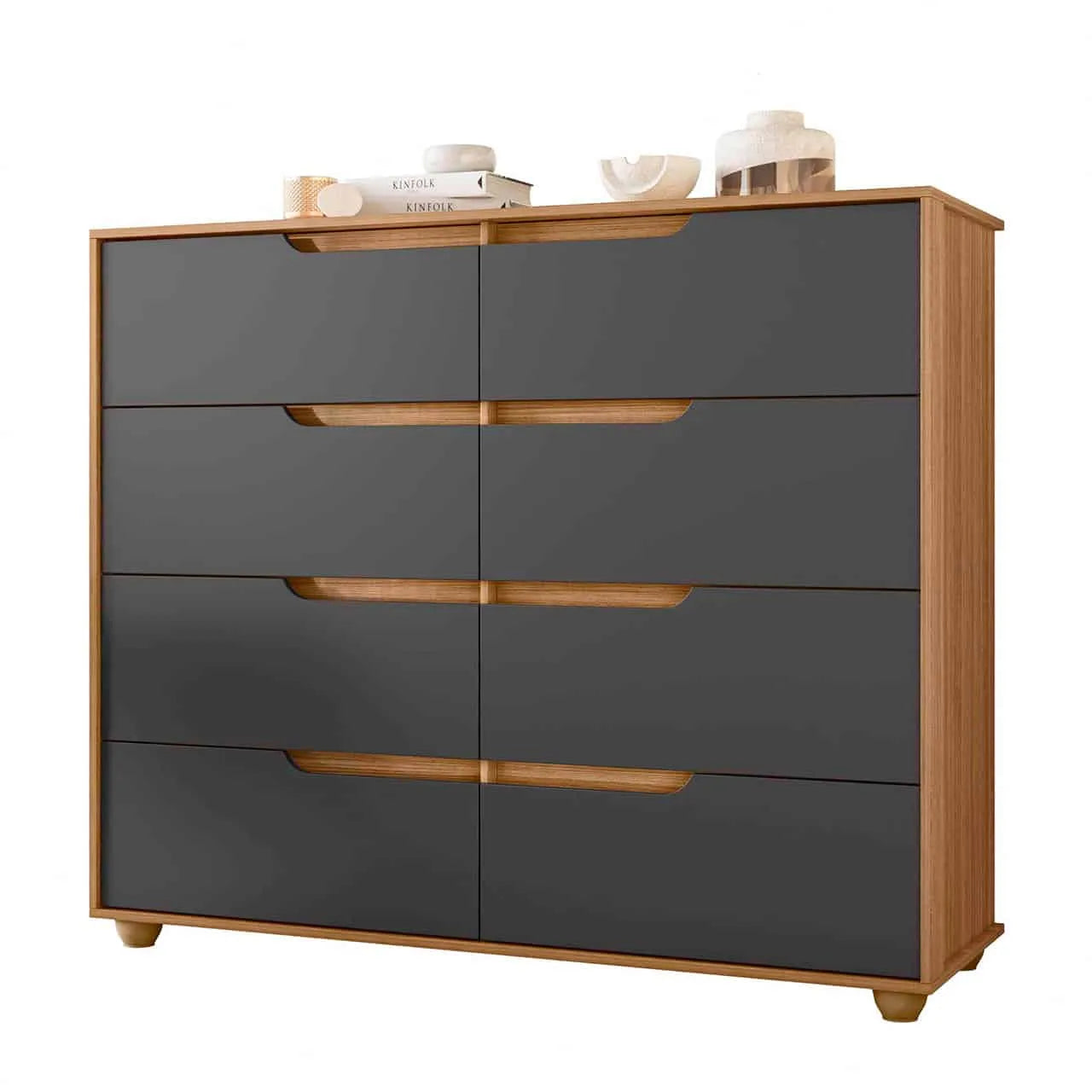 Modern Chest Of Draws Doble – Nature/Titanium