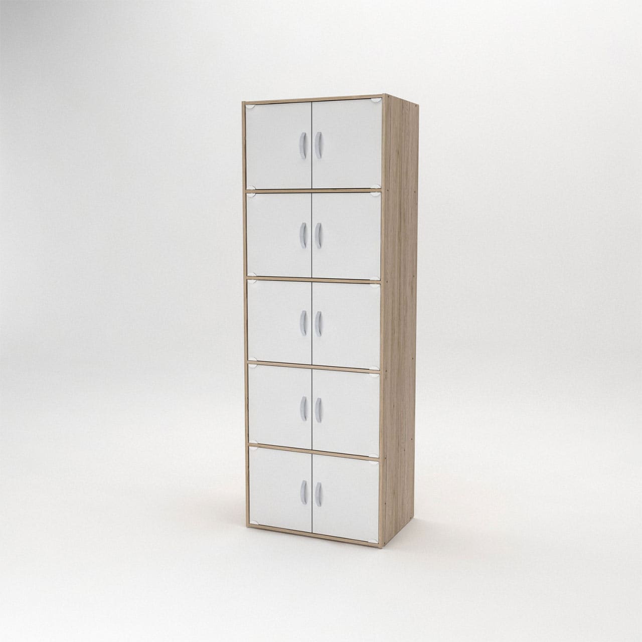 10 Door Oak Cabinet