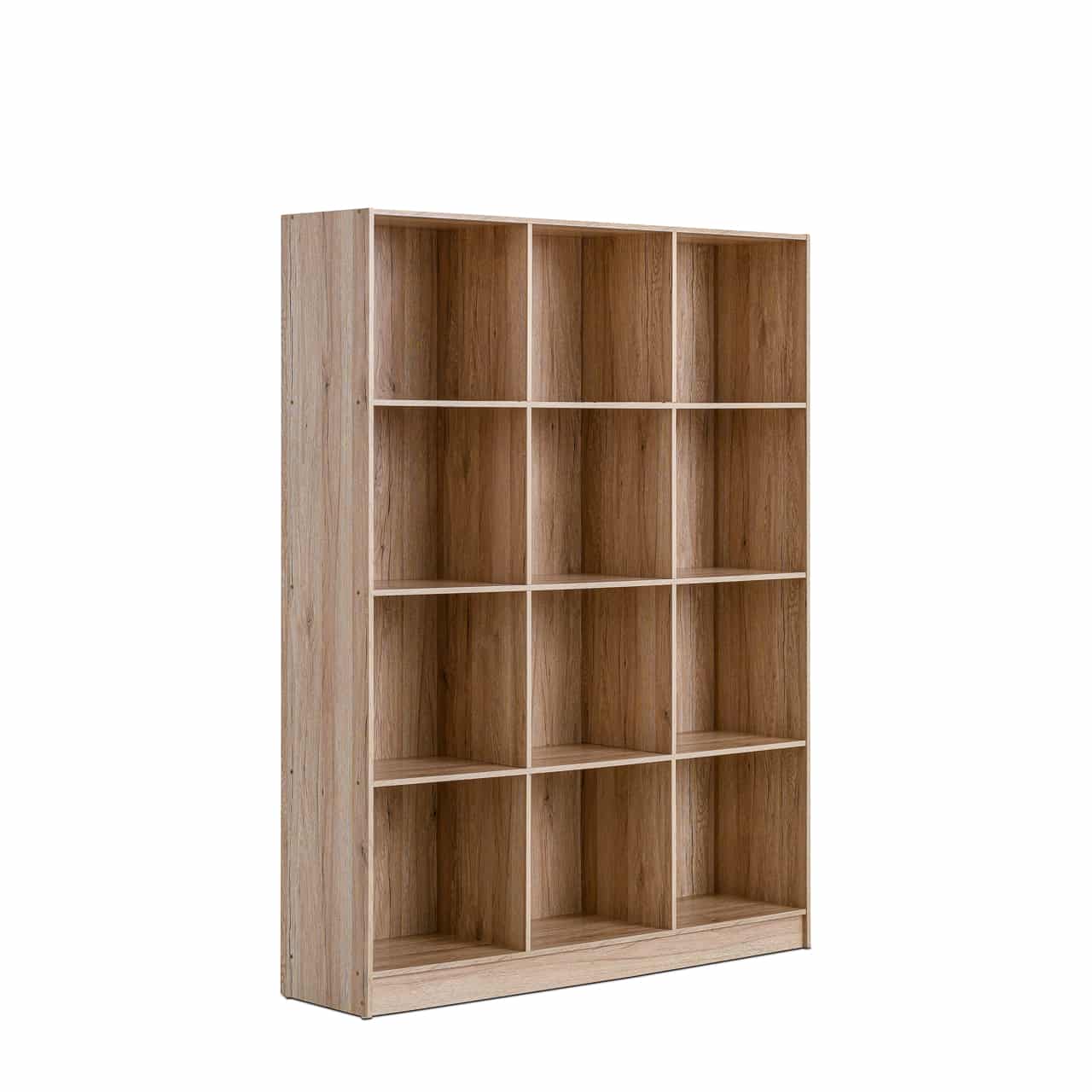 12 Compartment Wooden Bookcase