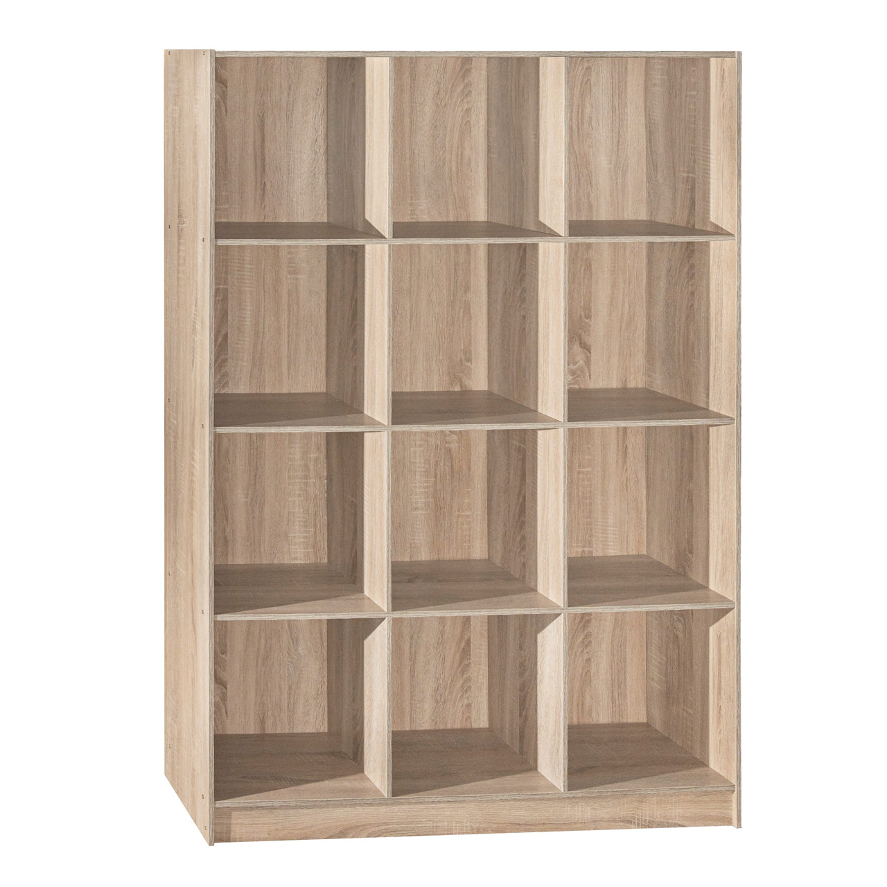 12 Compartment Wooden Bookcase