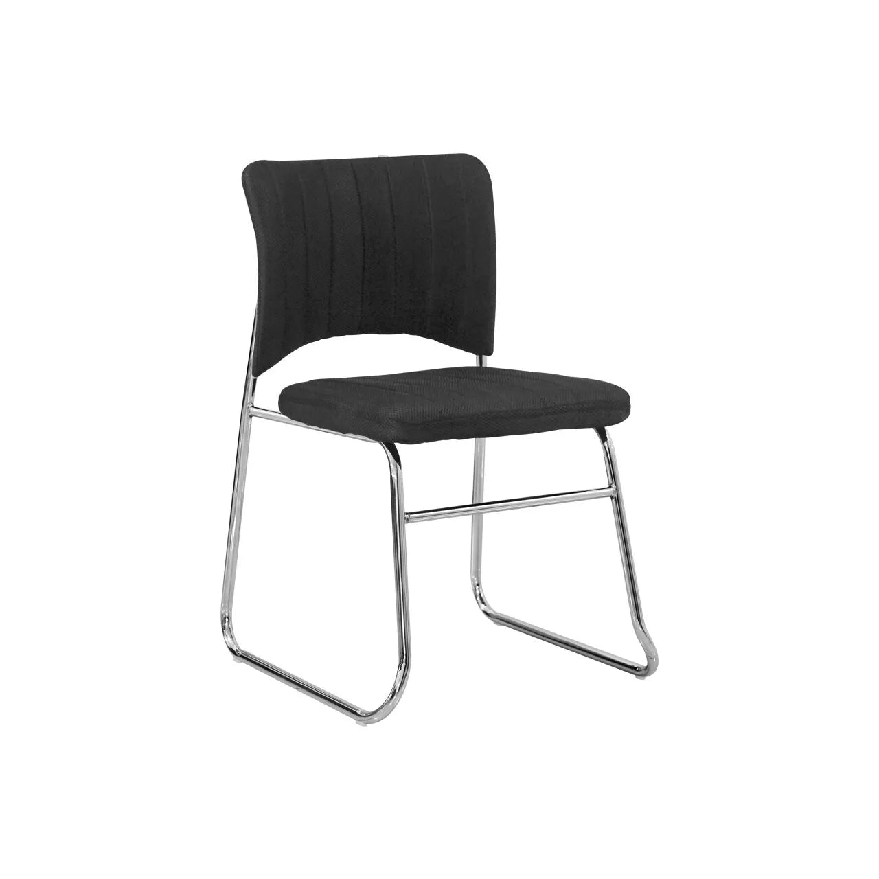 Office Chair Curved Back Chrome Frame