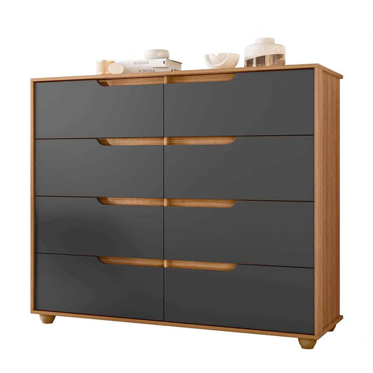 Modern Chest Of Draws Doble – Nature/Titanium